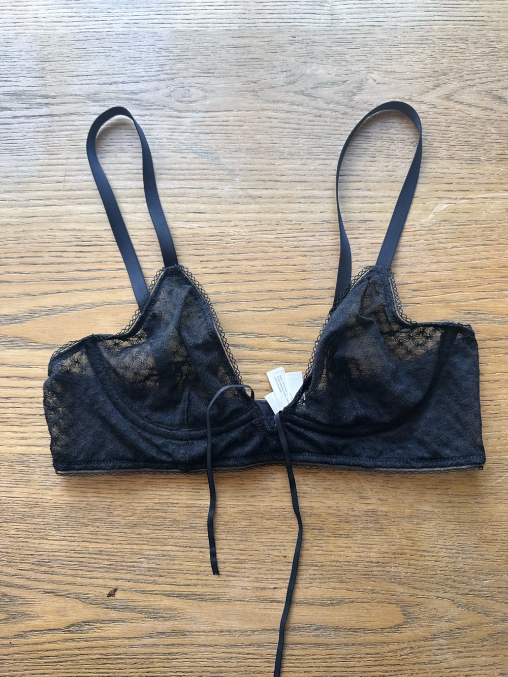 J. Crew Black Sheer Lace Bralette